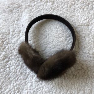 Genuine mink earmuffs